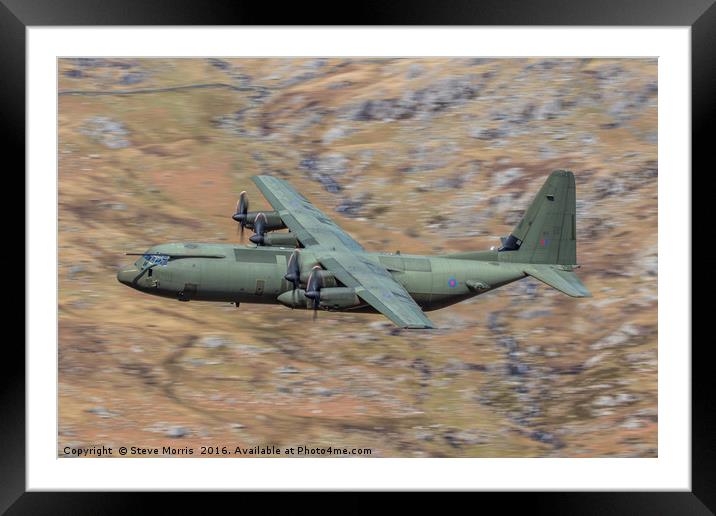 RAF Hercules C130J Framed Mounted Print by Steve Morris