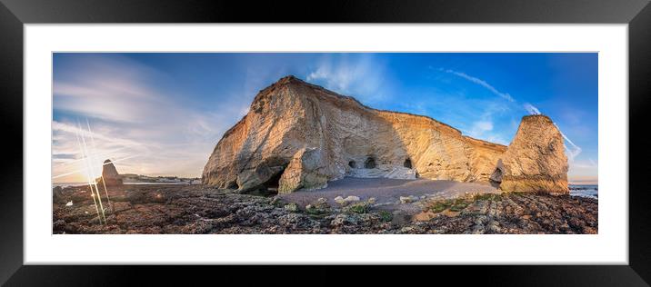 Freshwater Bay Panorama Framed Mounted Print by Wight Landscapes