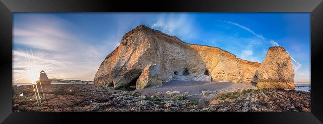 Freshwater Bay Panorama Framed Print by Wight Landscapes
