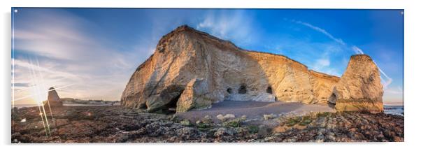 Freshwater Bay Panorama Acrylic by Wight Landscapes