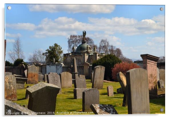 St.Kentigerns Graveyard , Lanark Acrylic by Bill Lighterness