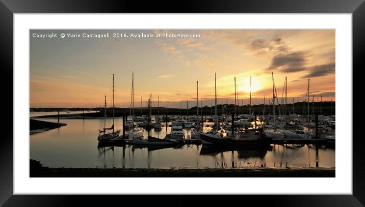 Sail Into The Sunset Framed Mounted Print by Marie Castagnoli