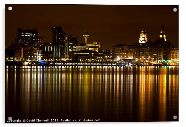 Liverpool Waterfront Acrylic by David Chennell