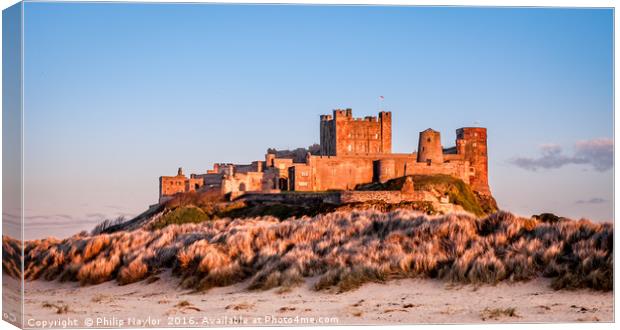 Beautiful Bamburgh Castle.... Canvas Print by Naylor's Photography