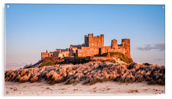 Beautiful Bamburgh Castle.... Acrylic by Naylor's Photography