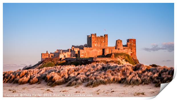 Beautiful Bamburgh Castle.... Print by Naylor's Photography