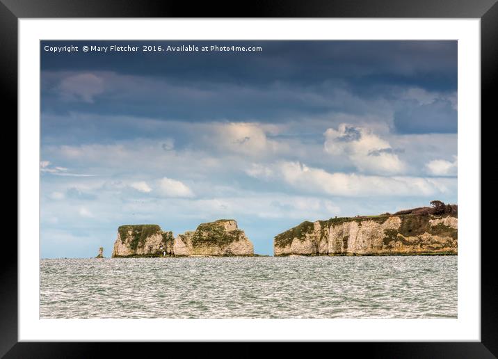Old Harry Rocks Framed Mounted Print by Mary Fletcher