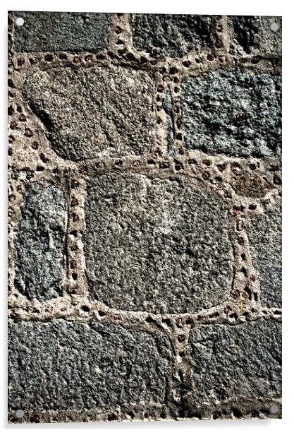 Ancient stone wall Acrylic by Igor Krylov