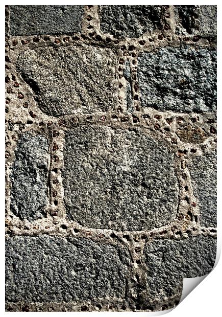 Ancient stone wall Print by Igor Krylov