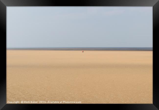 Empty Beach Framed Print by Mark Baker