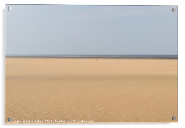 Empty Beach Acrylic by Mark Baker