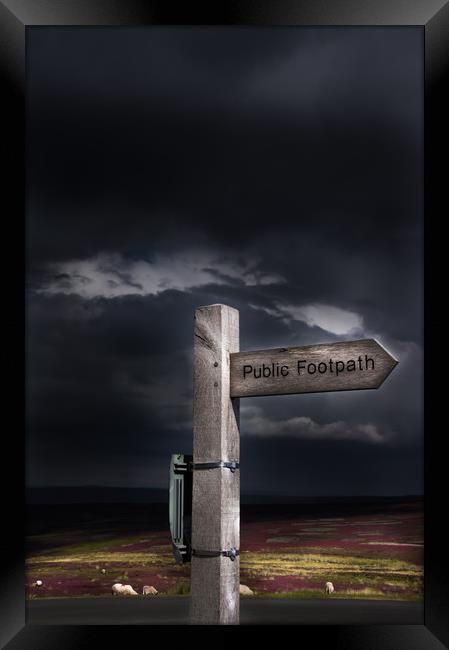 Footpath Sign Framed Print by David Irving