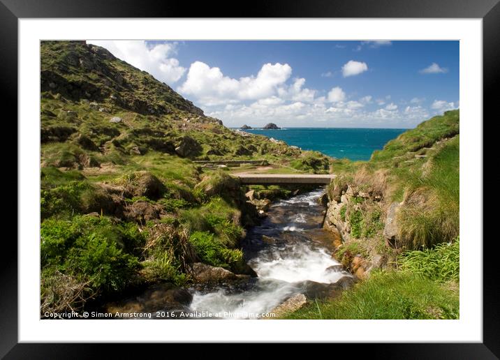 Porth Nanven#2074 Framed Mounted Print by Simon Armstrong