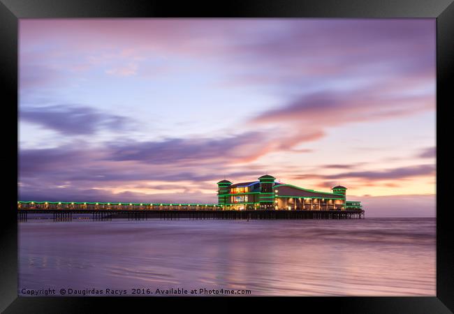 The Grand Pier, Weston-Super-Mare at Dusk Framed Print by Daugirdas Racys