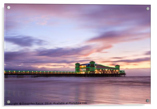 The Grand Pier, Weston-Super-Mare at Dusk Acrylic by Daugirdas Racys