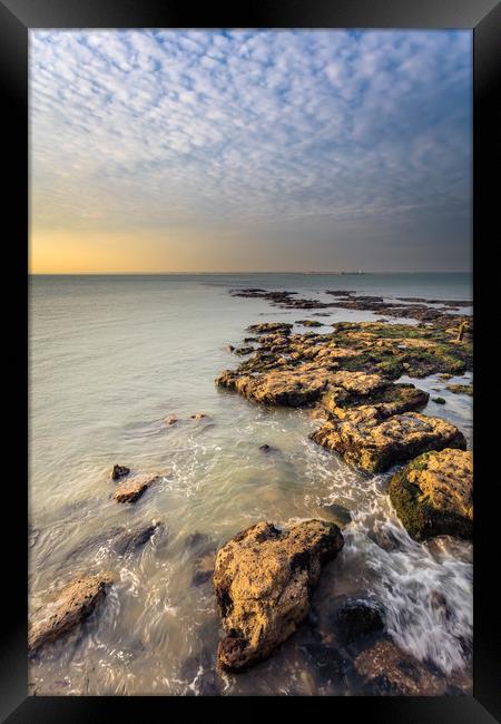 Colwell Ledges Framed Print by Wight Landscapes