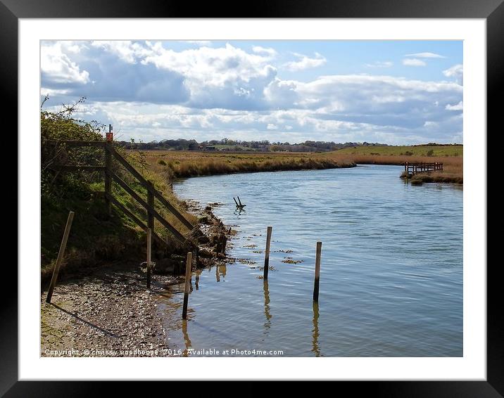 The river Blyth Framed Mounted Print by chrissy woodhouse