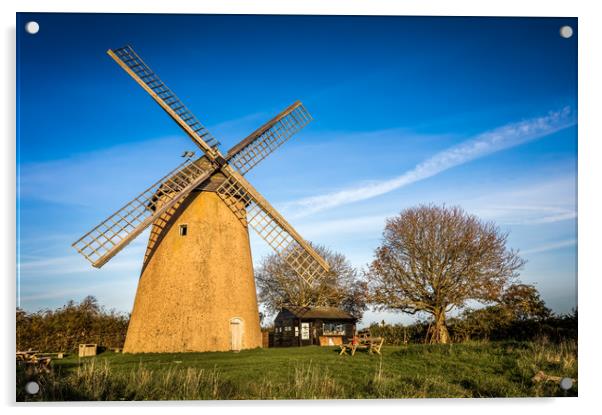 Bembridge Windmill in Winter Acrylic by Wight Landscapes