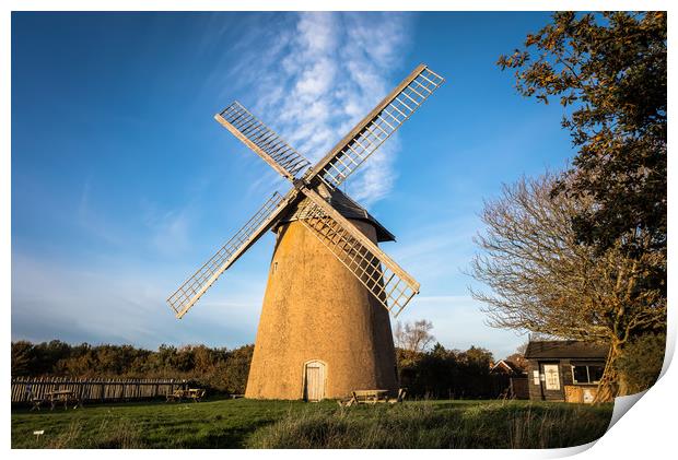 Bembridge Windmill in Winter #2 Print by Wight Landscapes