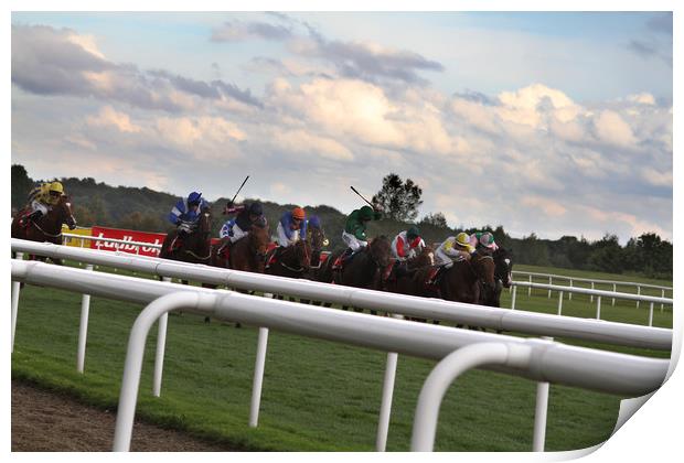 Horse racing Print by chris smith