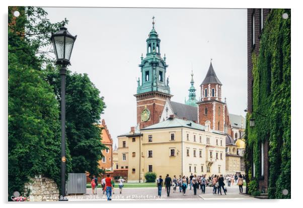Royal Archcathedral Basilica and Wawel Castle. Acrylic by Andrei Bortnikau