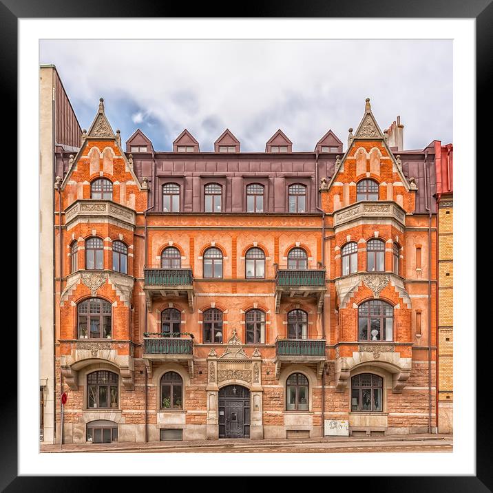 Helsingborg Building Facade Framed Mounted Print by Antony McAulay