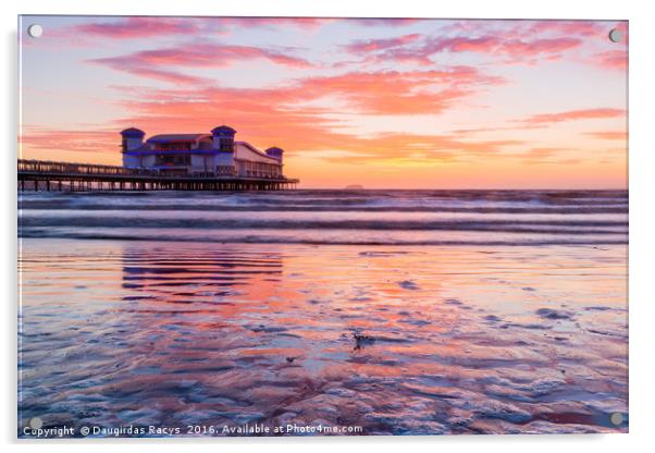 The Grand Pier, Weston-Super-Mare at Sunset Acrylic by Daugirdas Racys