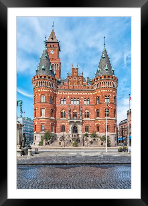 Helsingborg Town Hall Facade Framed Mounted Print by Antony McAulay
