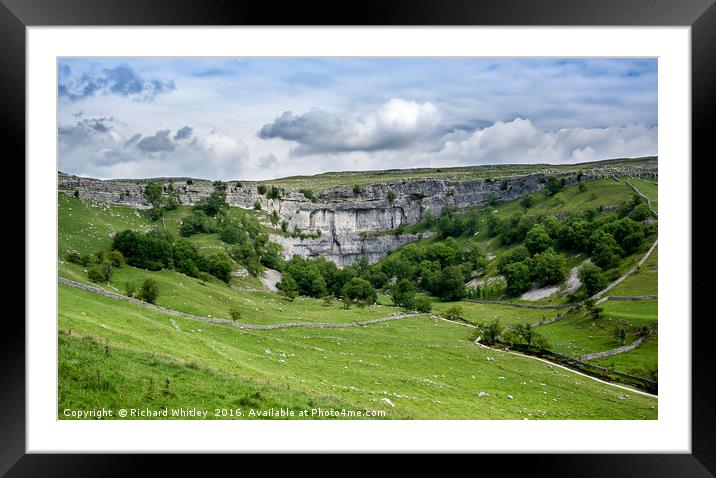 Malham Cove Framed Mounted Print by Richard Whitley
