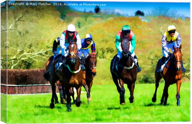 A Day at the Races Canvas Print by Mary Fletcher