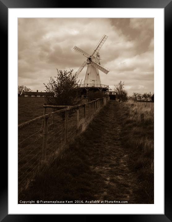 Path to the mill Framed Mounted Print by Framemeplease UK