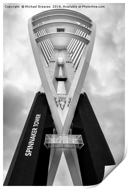 Spinnaker Tower Print by Michael Greaves