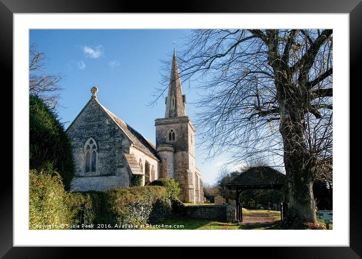 St Michael & All Angels Church 2 ~ Little Bredy Framed Mounted Print by Susie Peek