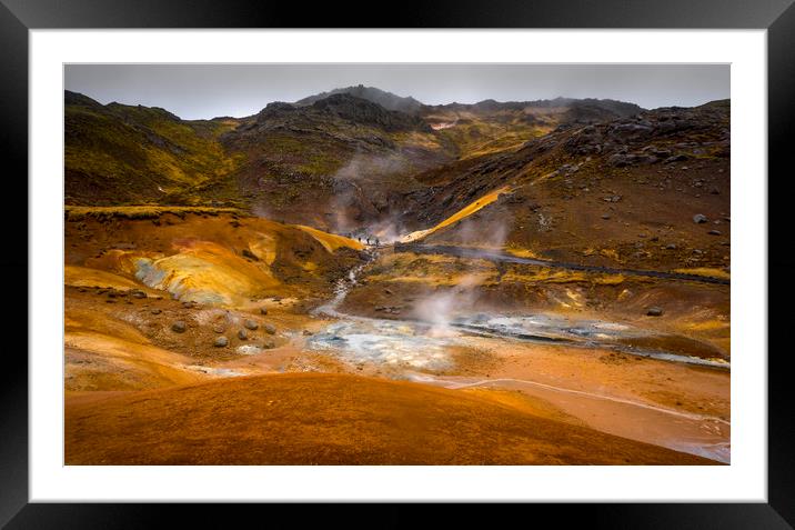 Geothermal Area Framed Mounted Print by Svetlana Sewell