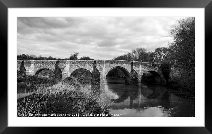 Teston Bridge  Framed Mounted Print by Framemeplease UK