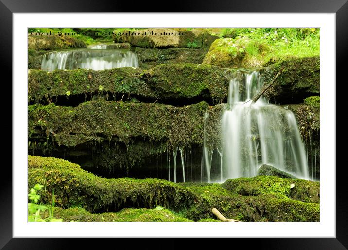 WATER STEPS Framed Mounted Print by andrew saxton