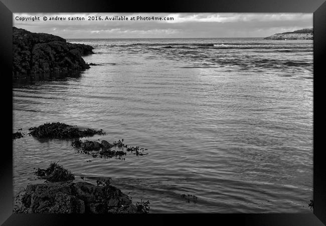 CEMAES BAY Framed Print by andrew saxton