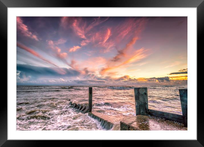 Bonchurch Sunset Framed Mounted Print by Wight Landscapes