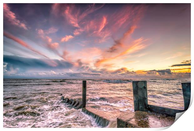 Bonchurch Sunset Print by Wight Landscapes