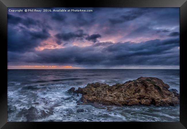 Sunrise at Marsden Bay Framed Print by Phil Reay