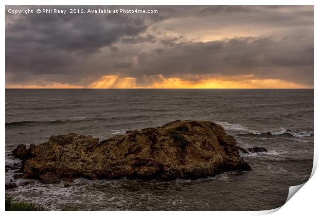 Shafts of light Print by Phil Reay