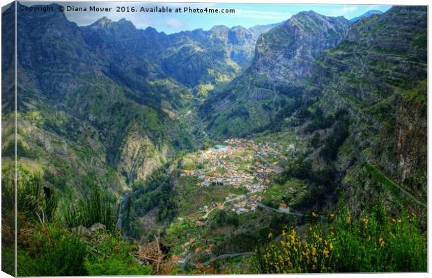 The Nuns Valley Madeira Canvas Print by Diana Mower