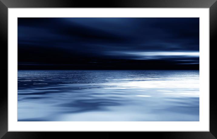 Blue Night Framed Mounted Print by Dagmar Giers