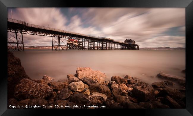 Mumbles pier Swansea Framed Print by Leighton Collins