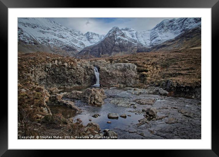 Fairy Pools, Isle of Skye Framed Mounted Print by Stephen Maher