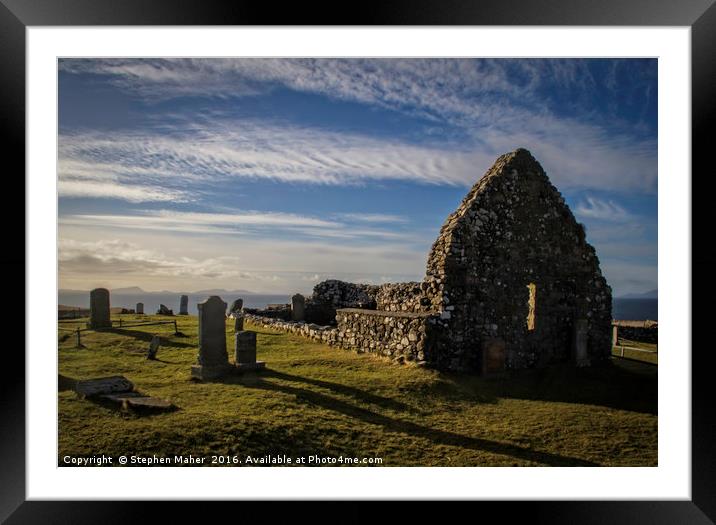 Trumpan Church, Waternish, Skye Framed Mounted Print by Stephen Maher