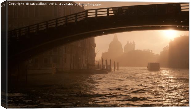 Early Morning Under Accademia Bridge, Venice Canvas Print by Ian Collins
