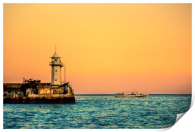 The Old Lighthouse Print by Svetlana Korneliuk