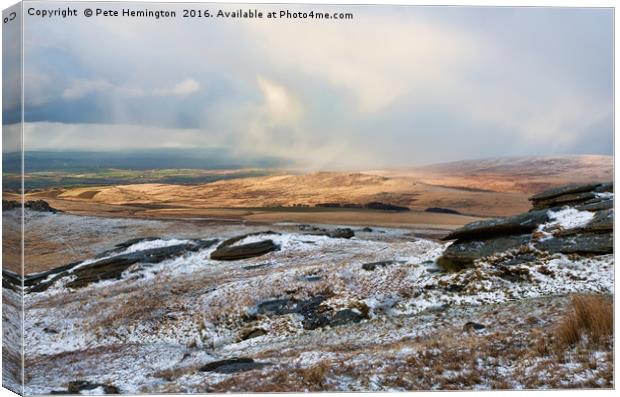 From Yes Tor on Dartmoor Canvas Print by Pete Hemington
