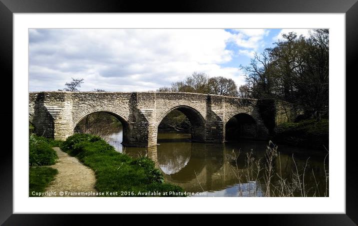 Teston Bridge Framed Mounted Print by Framemeplease UK